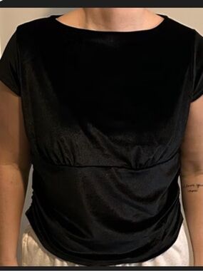 a new day Black Velvet Short Sleeve Tee size M